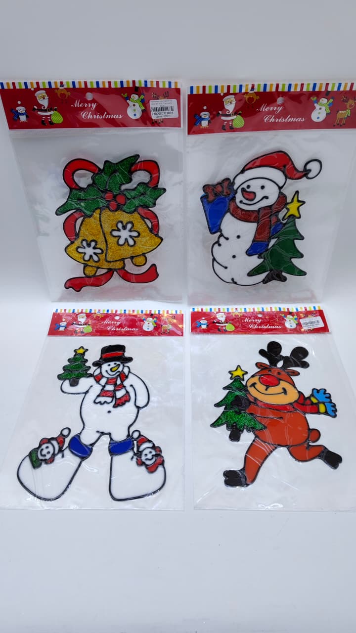 Наклейка новогодняя на окно арт.tr2810 ассорти 450тг Наклейка новогодняя на окно арт.tr2810 ассорти 450тг