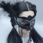 Маска карнавальная арт.tr2802 с пером 1500тг