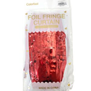 Дождик для фотозоны Foil Fringe Curtain 2м*1м арт.tr1192 красный