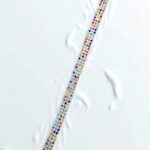 Браслет стразы 3ряда разноцветные стразы арт.tr1815 серебро