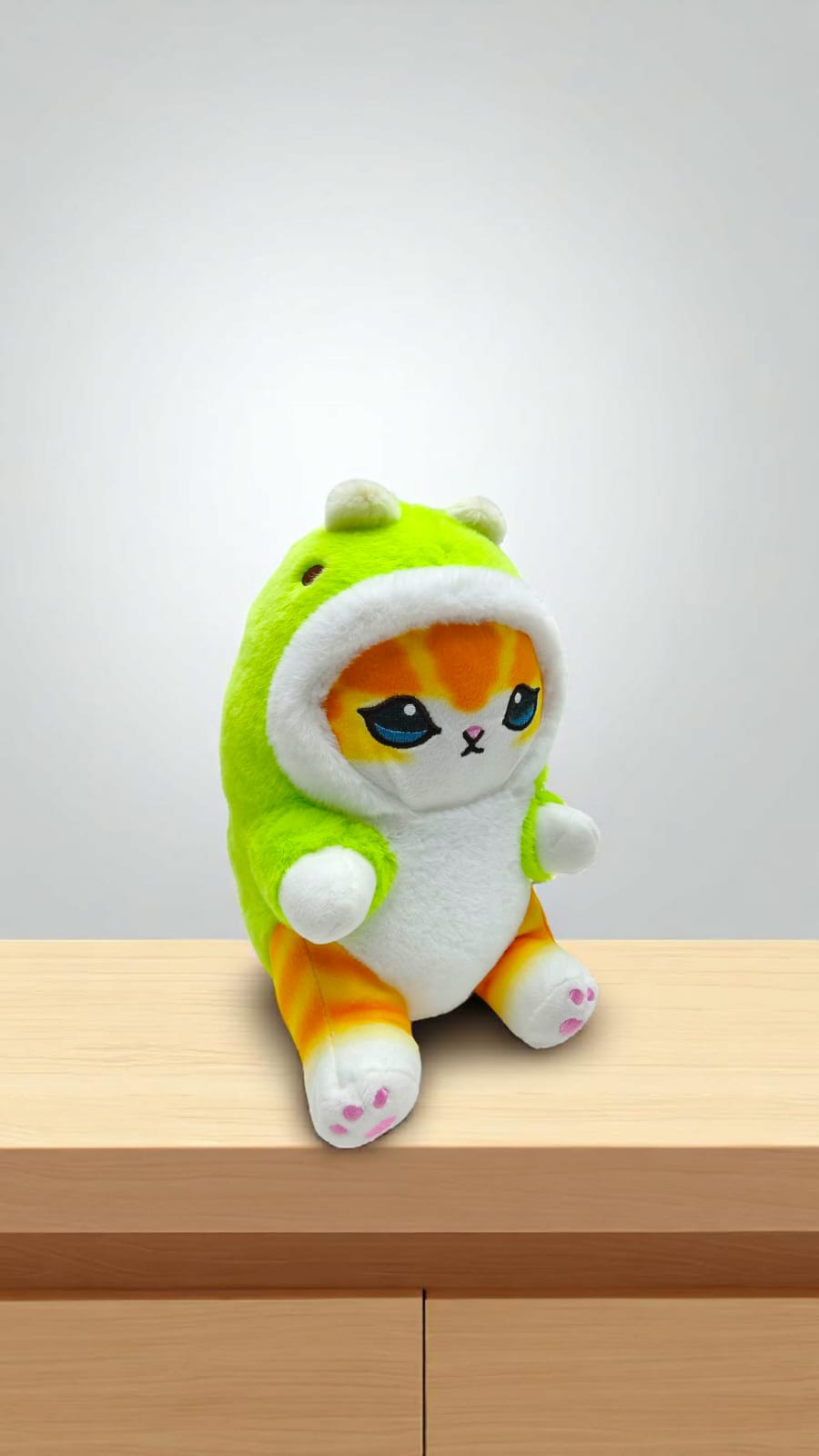 Мягкая игрушка Котик в капюшоне арт.0779-6 зеленый Мягкая игрушка Котик в капюшоне арт.0779-6 зеленый