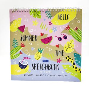 Скетчбук 24*24см Hatber Summer 40л арт.28302