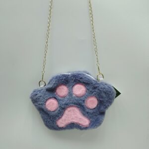 Сумка мех Лапка 23*16см арт.5516 серо-розовая