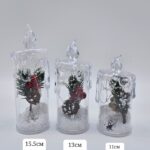 Свеча электронная с хвоей 11см арт.sk-14 1000тг