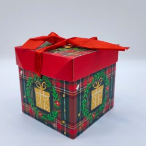 Коробка складная новогодняя 10*10*10см арт.12753-37 400тг