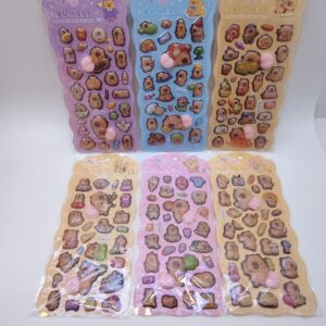 Наклейки 3D Sanrio/Капибара попки арт.ch-212 ассорти 350тг