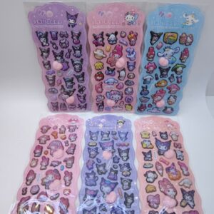 Наклейки 3D Sanrio/Капибара попки арт.ch-212 ассорти 350тг
