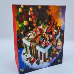 Пакет подарочный новогодний 18*23см арт.qzhzd-1030c-3 Подарок 300тг