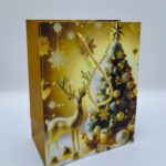 Пакет подарочный новогодний 18*23см арт.qzgzd-6656c-3 Олень золото 300тг