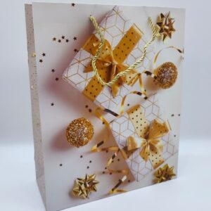 Пакет подарочный новогодний 26*32 арт.613m-4 Подарки 400тг