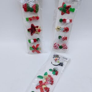 Заколки новогодние уп 5шт арт.a-6 ассорти 700тг