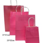 Пакет подарочный крафт 12*15см арт.pk15 розовый