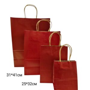 Пакет подарочный крафт 15*21см арт.pk11 бордовый