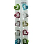 Крабики мини Сердце уп 10шт арт.102240-05 разноцветные