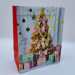 Пакет подарочный новогодний 18*23см арт.qzhzd-996c-3 Елка с бантами 300тг