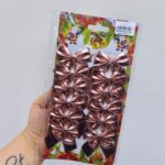 Бантики новогодние розовые 12шт арт.6372-41