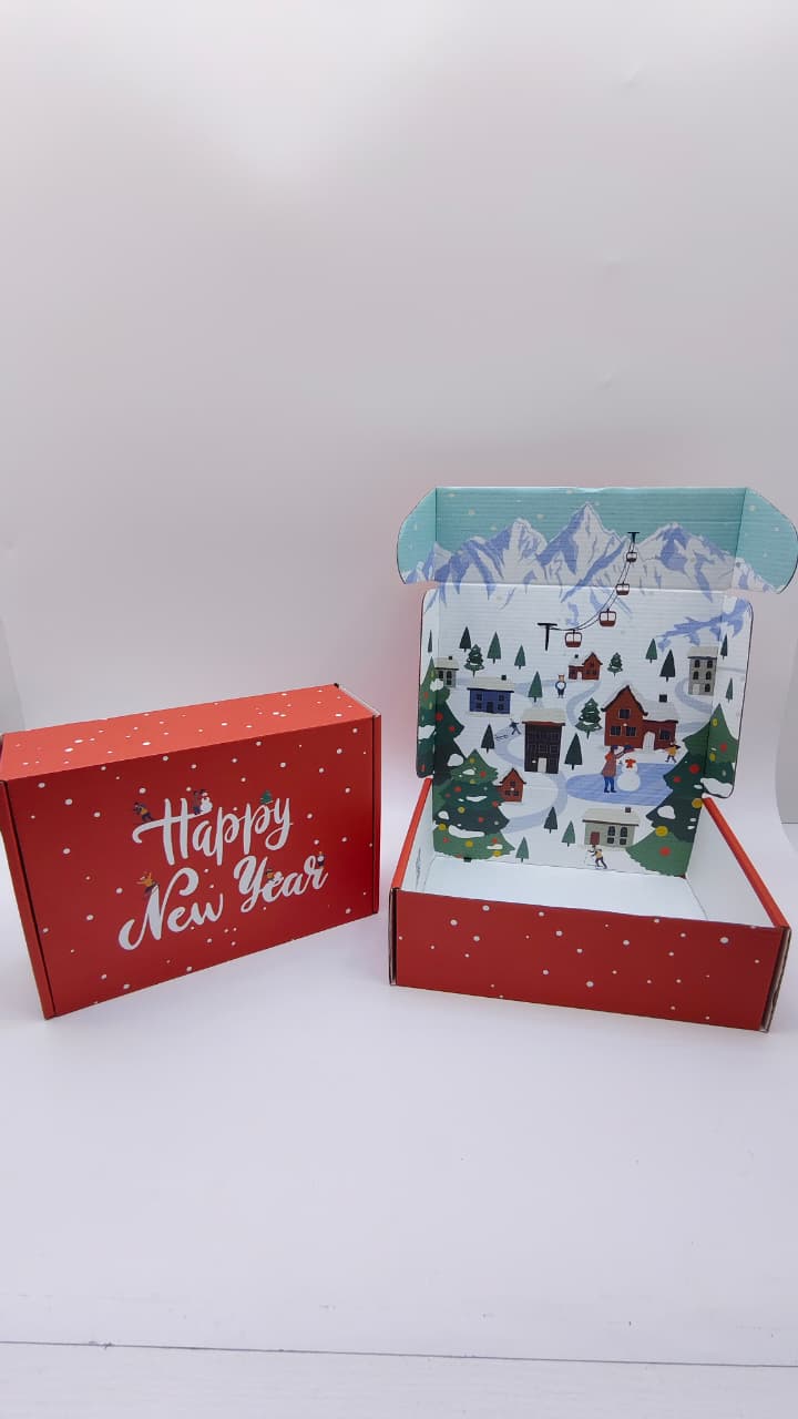 Коробка новогодняя Happy New Year 25*18*8см арт.tr2817 1000тг Коробка новогодняя Happy New Year 25*18*8см арт.tr2817 1000тг