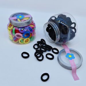 Резинки для волос в баночке Guardian angel ассорти 500тг