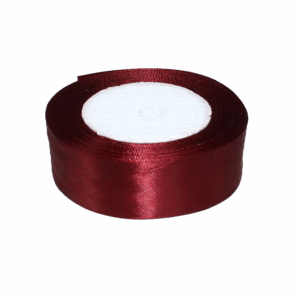 Лента атлас 2,5см бобина 20ярдов арт.tr752 рубиновая