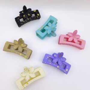 Крабик прямоугольный с цветком арт.0301-23 ассорти 400тг