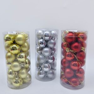 Шары новогодние 4см уп 20шт арт.tr2894 ассорти 1500тг