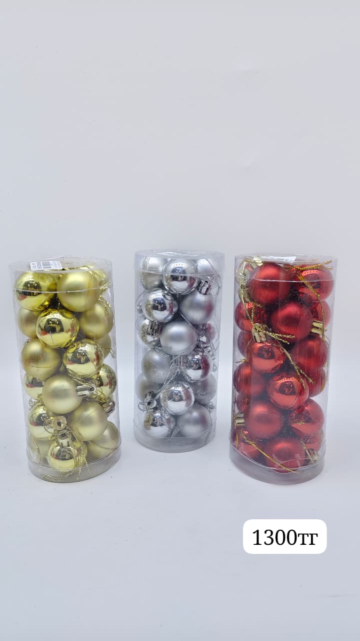 Шары новогодние 4см уп 20шт арт.tr2894 ассорти 1500тг Шары новогодние 4см уп 20шт арт.tr2894 ассорти 1500тг