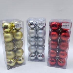 Шары новогодние 4см уп 20шт арт.tr2894 ассорти 1500тг