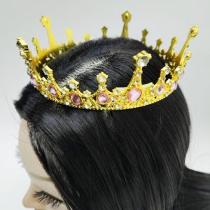 Корона металл арт.tr938 золото с розовым