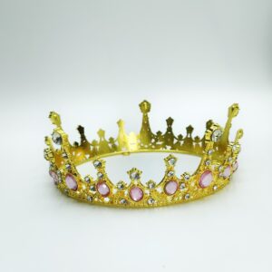 Корона металл арт.tr938 золото с розовым