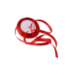 Лента атлас 1см бобина 20ярдов арт.tr825 кармин