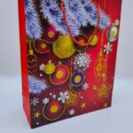 Пакет подарочный новогодний 26*32 арт.612m Елочные игрушки 400тг