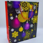 Пакет подарочный новогодний 26*32 арт.612m Елочные игрушки 400тг