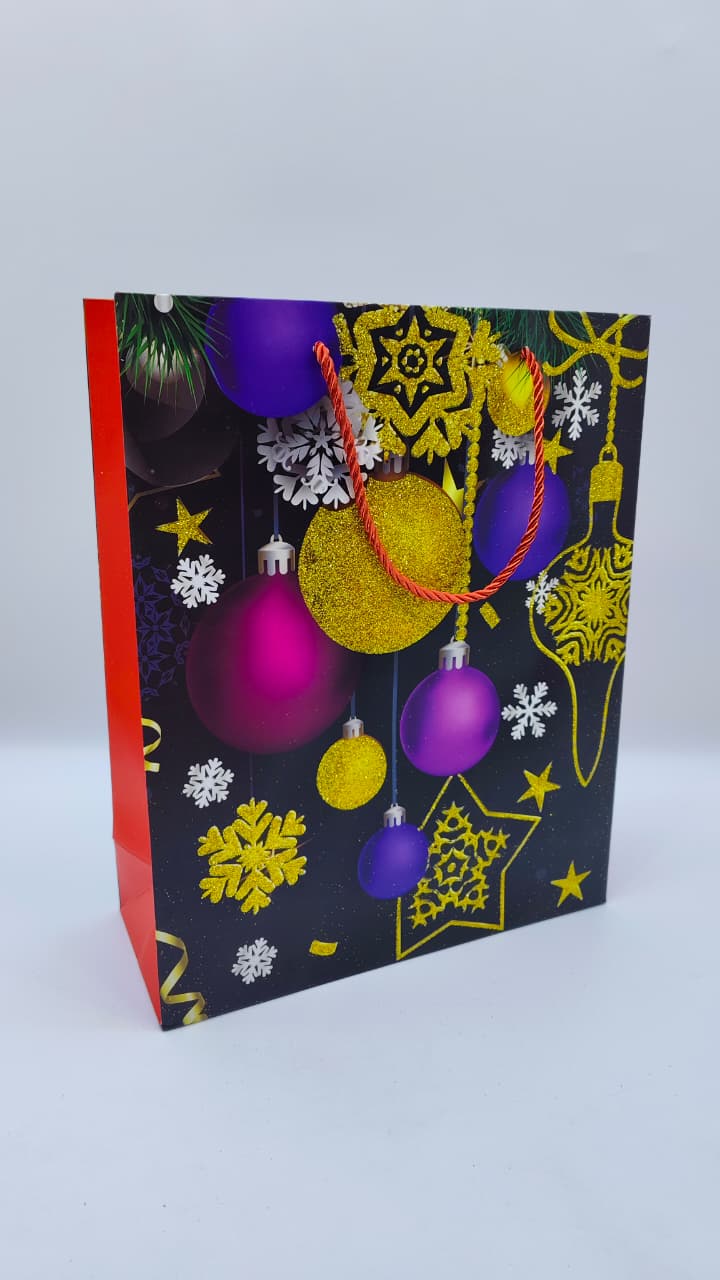 Пакет подарочный новогодний 26*32 арт.612m Елочные игрушки 400тг Пакет подарочный новогодний 26*32 арт.612m Елочные игрушки 400тг