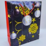 Пакет подарочный новогодний 26*32 арт.612m Елочные игрушки 400тг