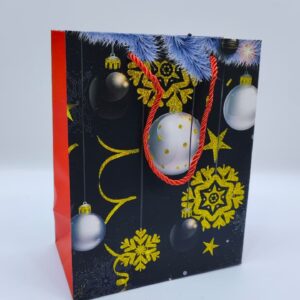 Пакет подарочный новогодний 18*23см арт.612s Елочные игрушки 300тг