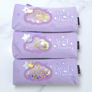 Пенал облачко шейкер с короной Sweet Dreams арт.zq-5924 фиолетовый