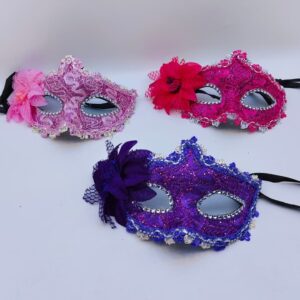 Маска карнавальная ажурная с цветком арт.tr2992 ассорти 600тг