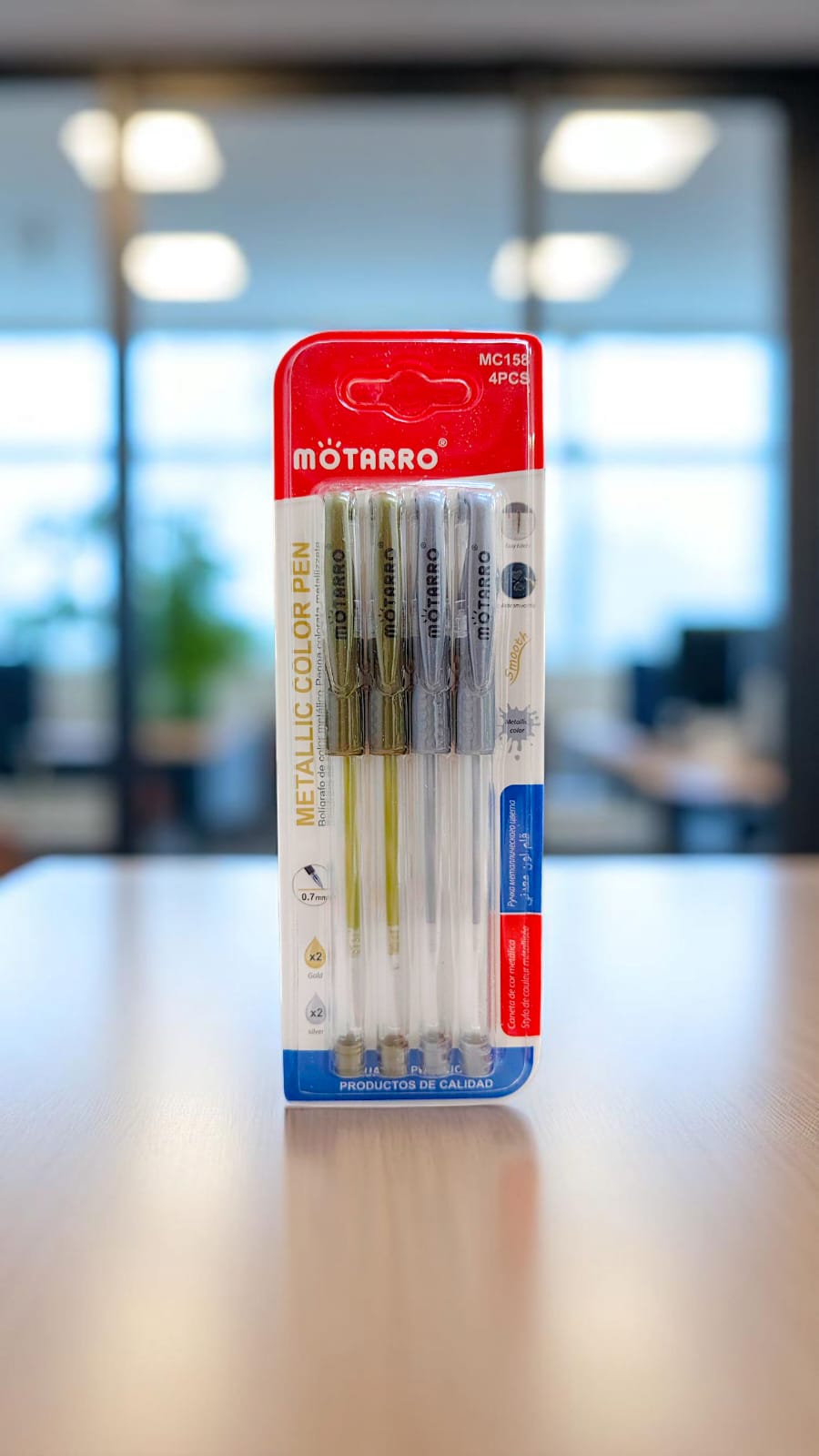 Набор ручек Motarro золото+серебро уп 4шт арт.mc158 Набор ручек Motarro золото+серебро уп 4шт арт.mc158
