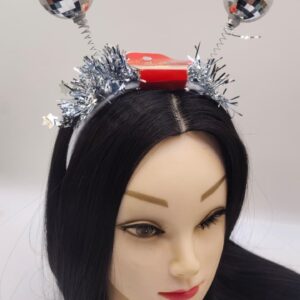 Ободок новогодний Шары арт.40-26 серебро 800тг