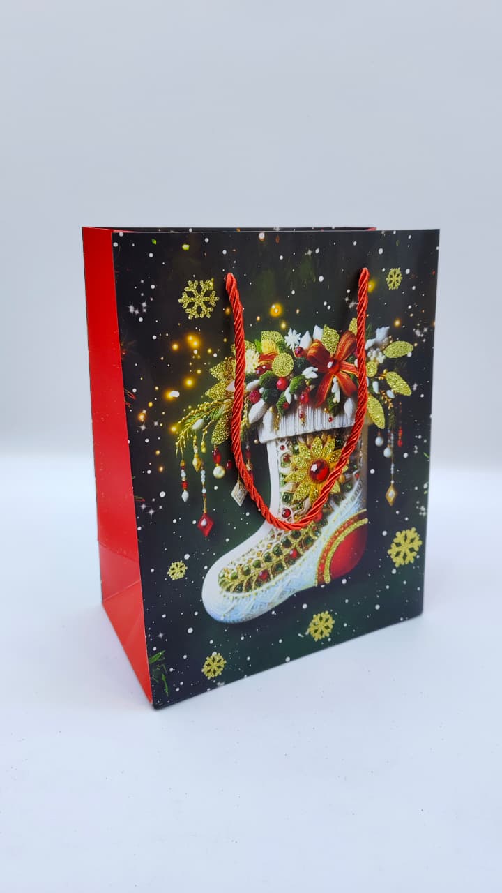 Пакет подарочный новогодний 18*23см арт.qzhzd-1030c-4 Носок 300тг Пакет подарочный новогодний 18*23см арт.qzhzd-1030c-4 Носок 300тг
