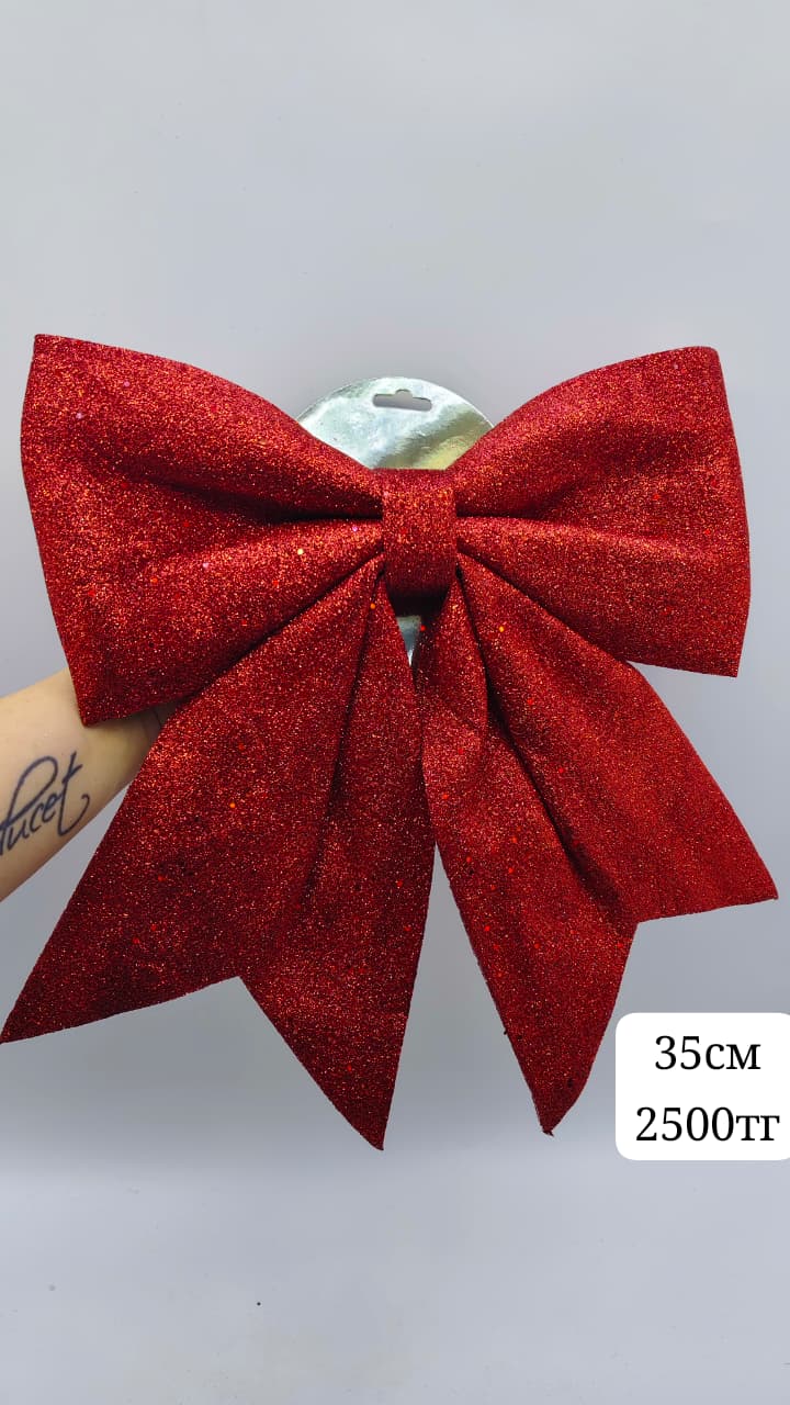 Бант новогодний блеск 35см арт.tr2889 красный 2500тг Бант новогодний блеск 35см арт.tr2889 красный 2500тг