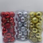 Шары новогодние уп 24шт арт.tr2891 ассорти 3000тг