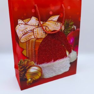 Пакет подарочный новогодний 26*32 арт.sd6025m красный 400тг