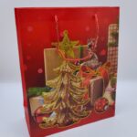 Пакет подарочный новогодний 26*32 арт.sd6025m красный 400тг